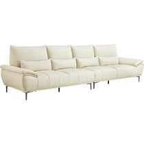 Lins Home Italian minimalist ecological leather fabric sofa living room home straight furniture Lins Wood BS818
