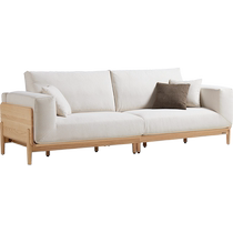 Lins Home Furnishing Log Style Oak Solid Wood Sofa Living Room 2024 New New Chinese Style Furniture Lins Wood Industry PF1K