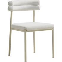 Lins Home Cream Style Dining Chair 2024 New Home Light Luxury High-end Backrest Horn Chair Lins Wood Industry