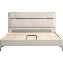 Lins Home Simple Small Apartment Fabric Bed Master Bedroom Double 1 8 Meter Wedding Bed Furniture Lins Wood Clearance