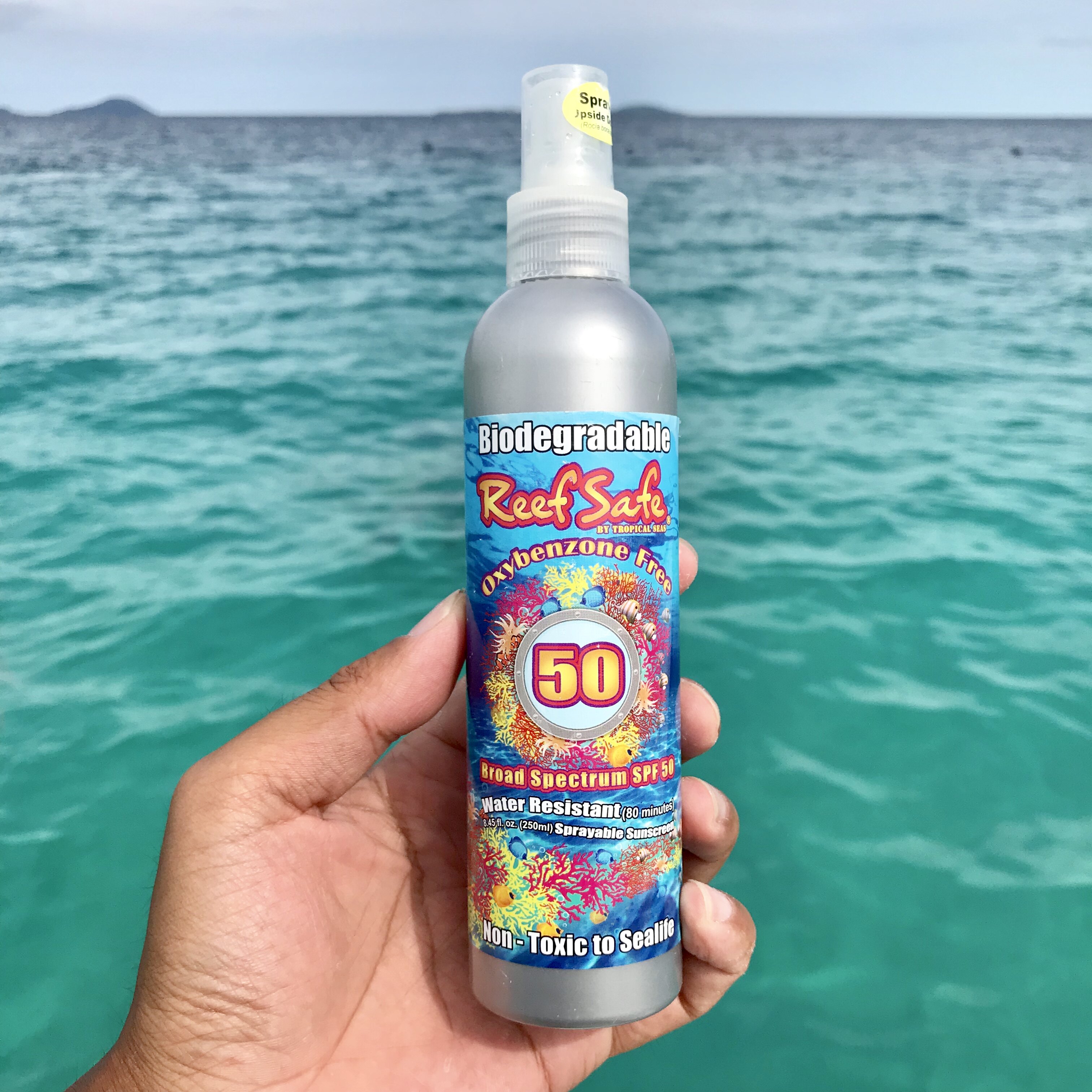 American reef safe conservation coral formula 250ml divers special sunscreen spray spot