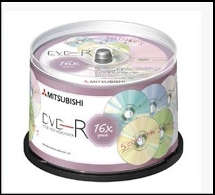 Roman CD licensed Mitsubishi DVD colorful cherry blossom blank burn disc 16X DVD R 50 barrels
