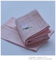 One side of the lake womens handkerchief embroidery handmade handkerchief soft cotton literary and elegant embroidery word portable hand gift