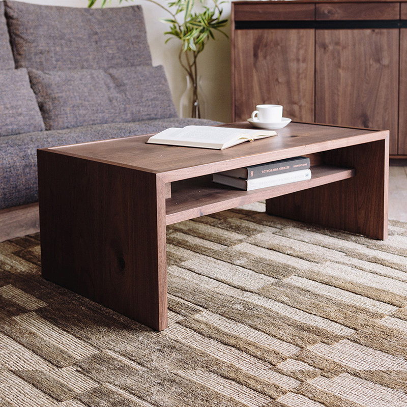 Brief Modern Day Style Pure Solid Wood Furniture Black Walnuts Wood Tea Table Oak Tea Water Table Tea Table Edge A Few High-end Customisation