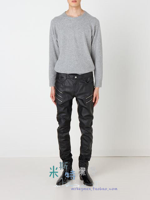 Pantalon cuir homme pantalons fuselés - Ref 1485849 Image 4