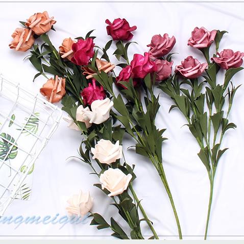 Japanese and Korean style simulation foam rose bouquet jewelry life pose decorative flower photo props photography shooting background