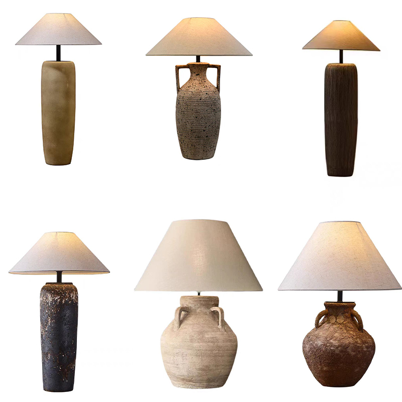 Retro Zen Wabi-Sabi Style Handmade Clay Pot Table Lamp Japanese-Style B&B Hotel Designer Living Room Bedroom Decorative Ornaments Retro Zen Wabi-Sabi Style Handmade Clay Pot Table Lamp Japanese-Style B&B Hotel Designer Living Room Bedroom Decorative Ornaments