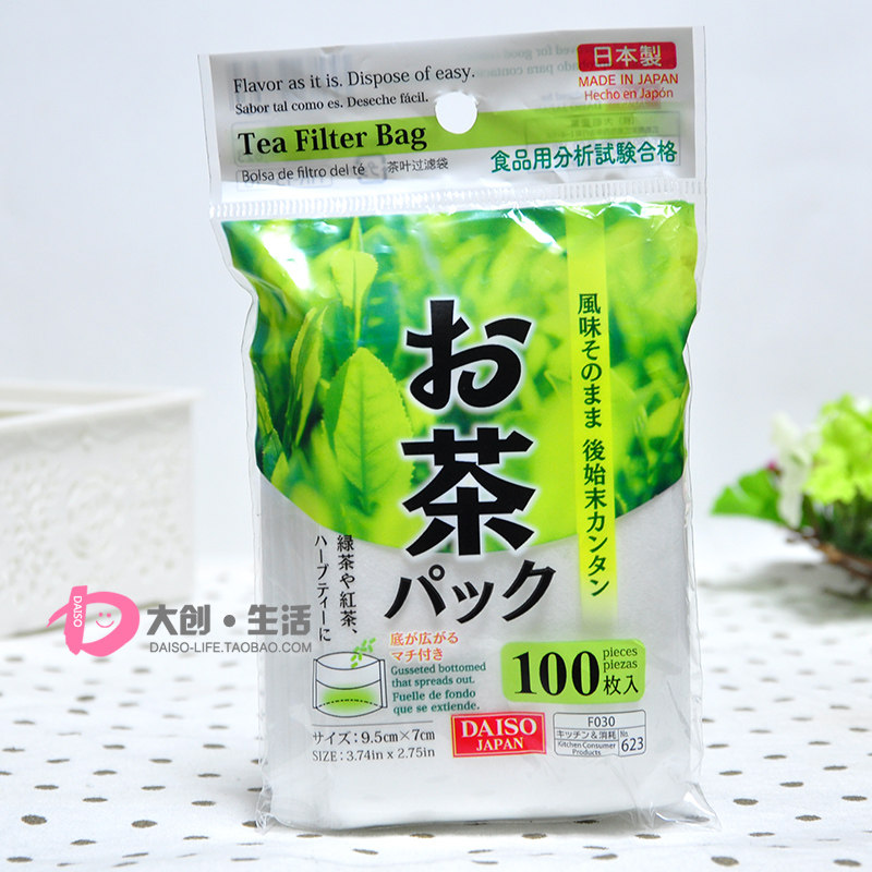 Japan DAISO tea filter bag Da Chuang tea bag bag tea bag empty tea bag bag 100 pieces made in Japan