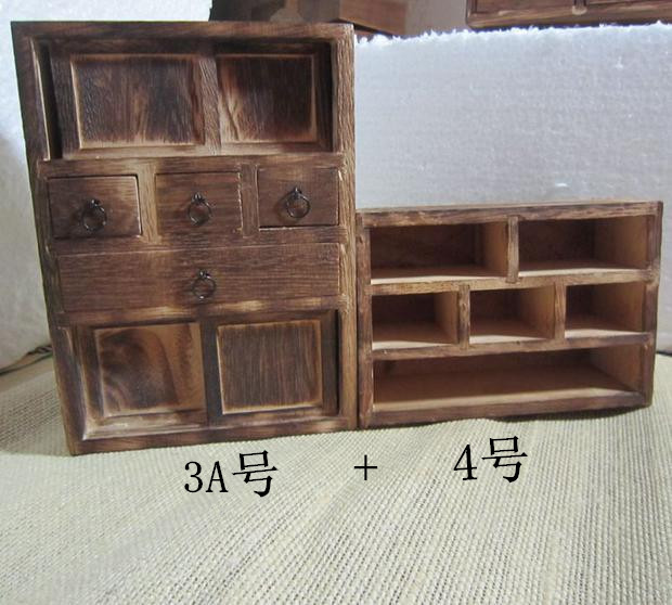 Nghệ thuật dân gian Quảng trường 22 handmade cổ bằng gỗ tủ lớn nhà mới phòng khách trang trí thực phẩm chơi hoài cổ Mô hình nội thất mini đồ trang trí nội thất