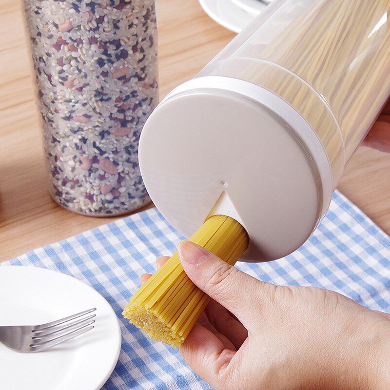 Kitchen noodle storage box household large-capacity sealed storage tank with lid