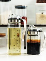 Day style with lid glass oil jug home with scale oil bottle kitchen large capacity oil bottle sauce pot vinegar seasoning bottle
