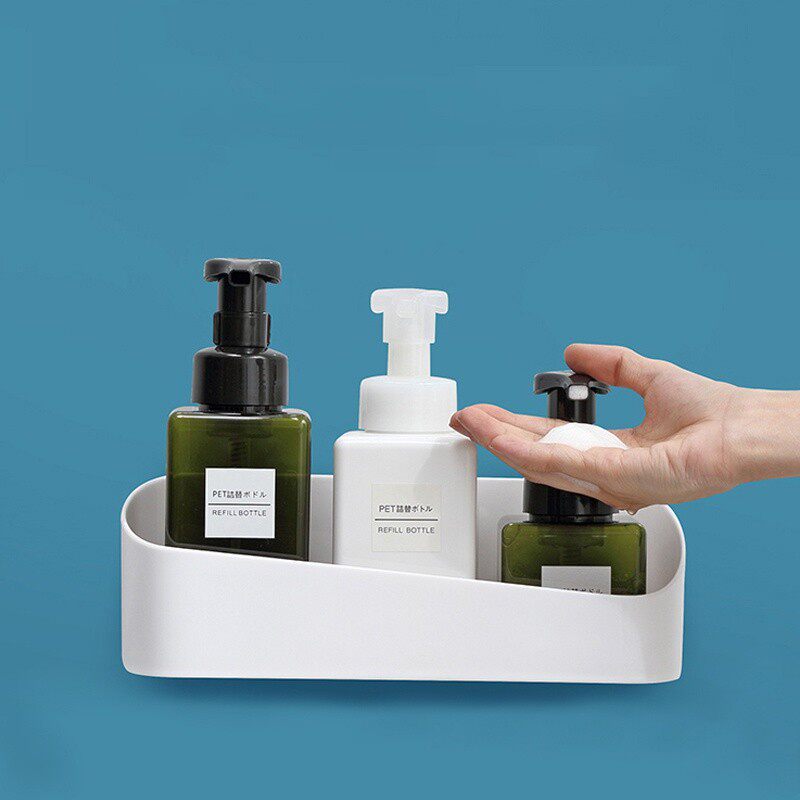 Bathroom plastic punch-free rack corner storage rack bathroom kitchen wash rack kitchen finishing storage rack