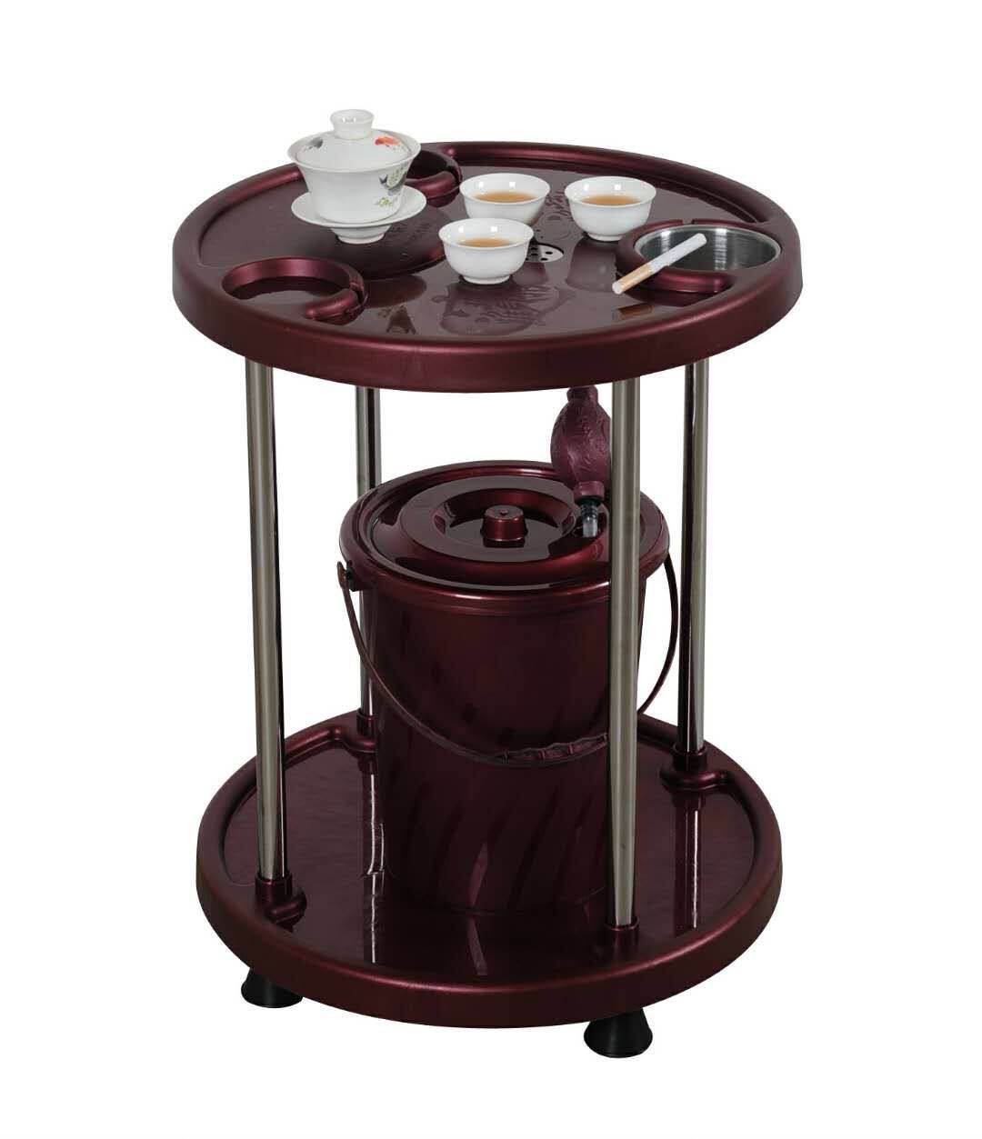 Minimalist Fashion Round Stainless Steel Mahjong Table Machine Tea Table Chess room Home Kung Fu Small tea table Tea tray
