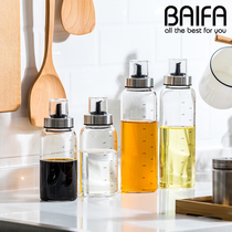 Household High Borosilicate glass without oil oil creative oil bottle kitchen leak proof with lid vinegar pot sauce bottle seasoning bottle