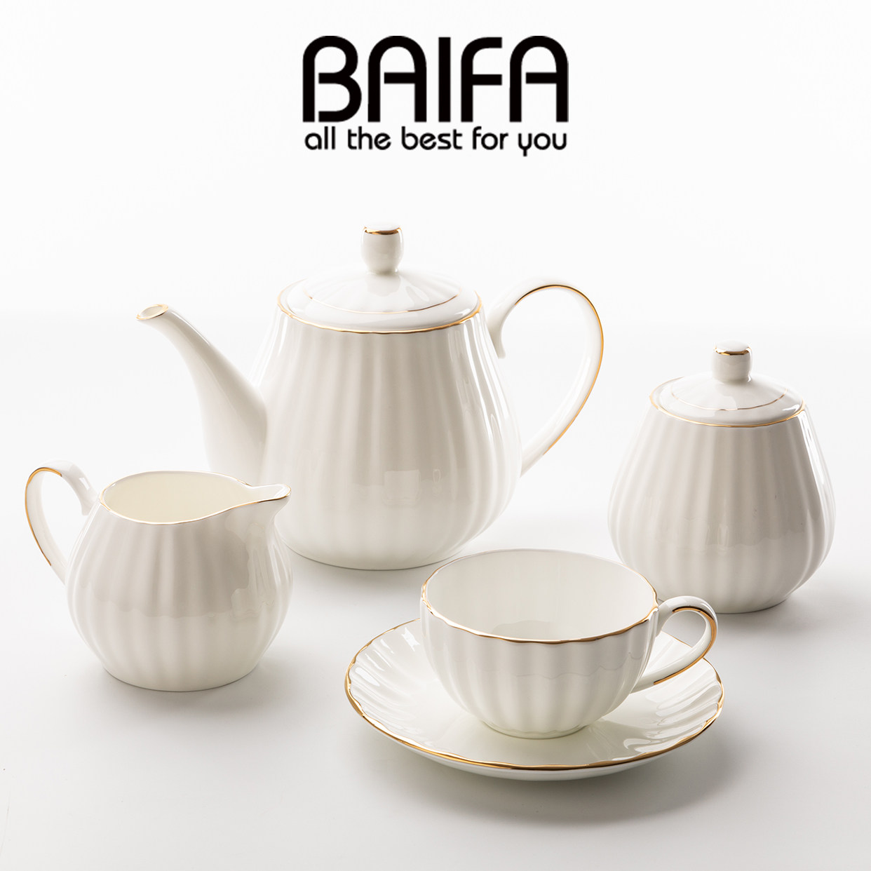 European high-grade coffee cup cup saucer spoon rack set Bone China Teapot English afternoon tea tea set Coffee pot tea pot