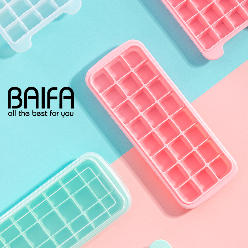 Home Fridge With Lid Silicone Ice Frozen Ice Cubes Ice Making Molds Mesh Red Commercial Ice Cubes Box Big small ice-making box