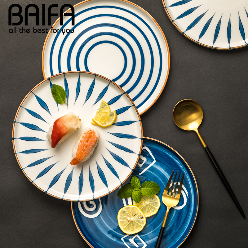 Creative Day Style Ceramic Dishes Dishes Home Nets Red Nordic Breakfast Cutlery Italian Pasta Dinner Plate Small Saucer