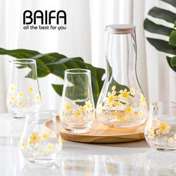 Household flower tea cup female simple fresh forest glass ins style drink cup bubble tea cup daisy water cup cup