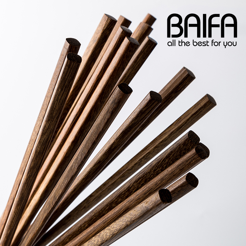 Creative paint-free wax-free household chopsticks set 10 pairs of solid wood partridge bean wood chicken wing wood hotel boutique chopsticks