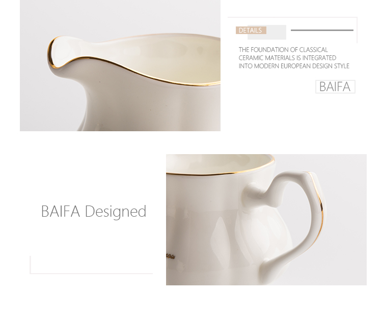 Bone china Tiếng Anh bình sữa gốm sứ sữa cà phê cộng với cốc sữa cá tính cốc sữa cốc cà phê phù hợp với dụng cụ gốm bình pha cold brew