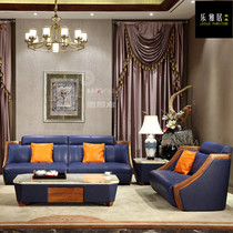 Titan Camus sofa coffee table imported first layer leather Ebony luxury living room combination Eagle Star Furniture S1401