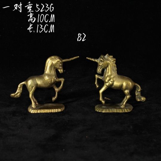 vintage复古纯黄铜欧式动物摆件金属装饰法式精品工艺品拍摄软装