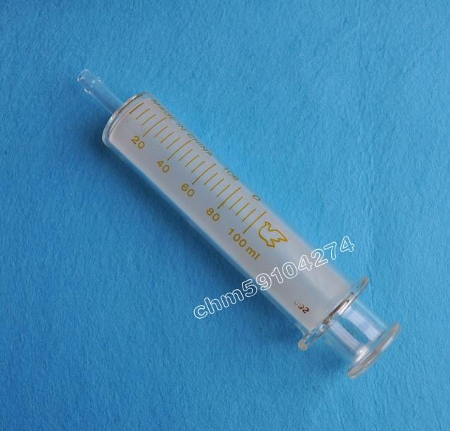 100ml大口玻璃针筒 鸽牌教学实验器材动物鼻饲喂药器流汁喂食工具