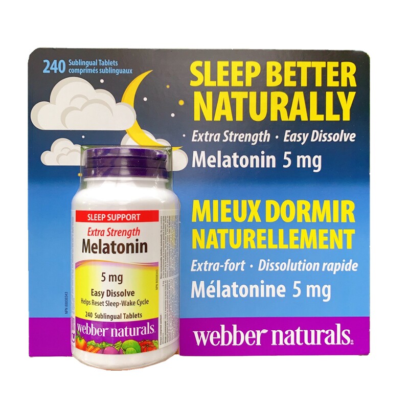 Canada Direct Post Webber Weibo Weibo Natural Sleeping Melatonin Melatonin Meletonin 240 grains