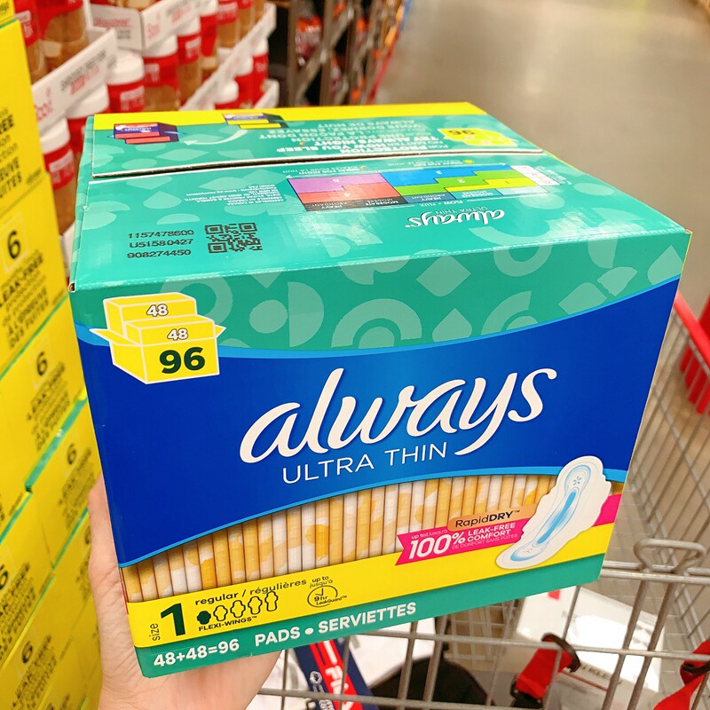 Canada Direct Post Always Ovith Women Safe Comfort Ultrathin Daily Tampon 1 Number 96 sheet