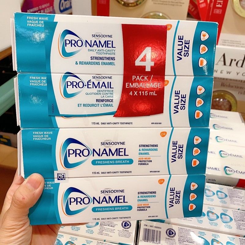 New packaging Canada Mail SENSODYNE Pronamel comfort access to 4 toothpaste toothpaste toothpaste
