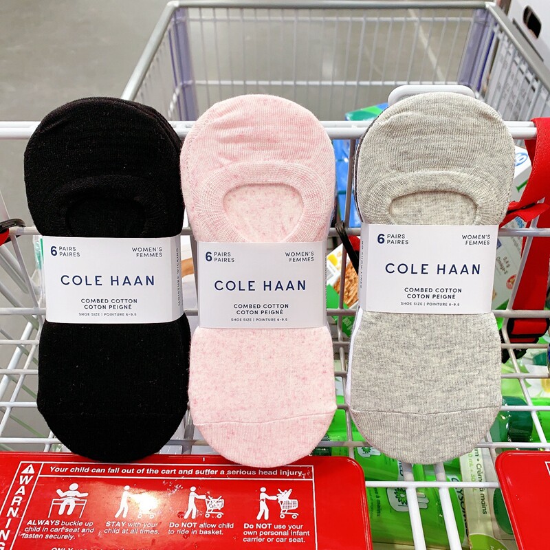 Canada Direct Mail Cole Haan Pure Cotton Non-slip Invisible Socks Anti Fall Heel Comfortable Breathable 6 Double