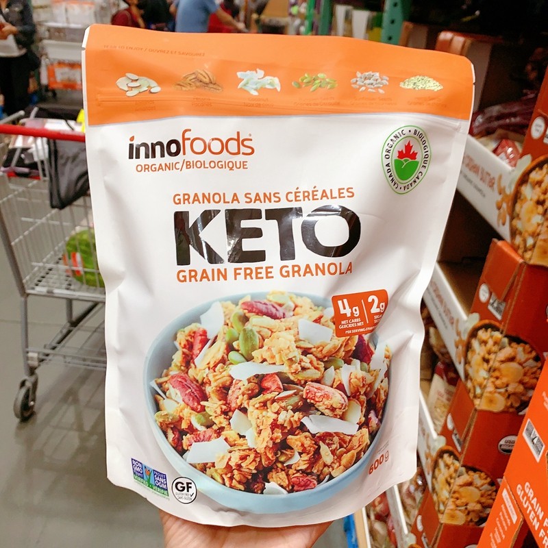 Canada direct mail keto ketogenic Innofoods organic nut cereal oatmeal low-carb non-transformation