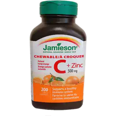 Canada Direct Mail Jamieson Bodybuilding Vitamin VC VC Zinc Tablets 500mg 200 Tablets