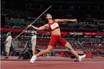 Indoor virtual javelin analog javelin smart digital javelin sports room project