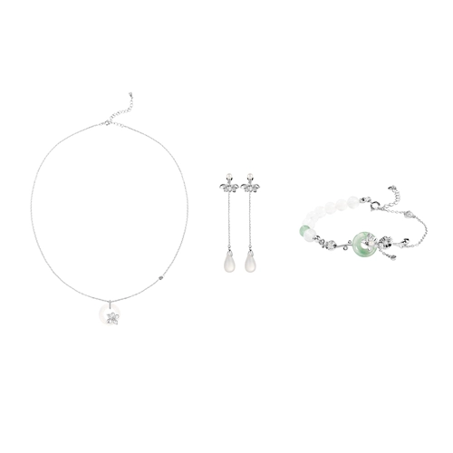 Запретный город Taobao｜Yu He Ping An Пряжка Ожерелье Серьги Светлая роскошная ниша в древнем стиле Креативный подарок на день рождения для девочек