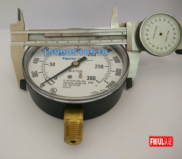 Rain Shower Valve Pressure Meter American Tecico Water Pressure Watch Wet Alarm Valve 300psi Pressure Meter FM Certified