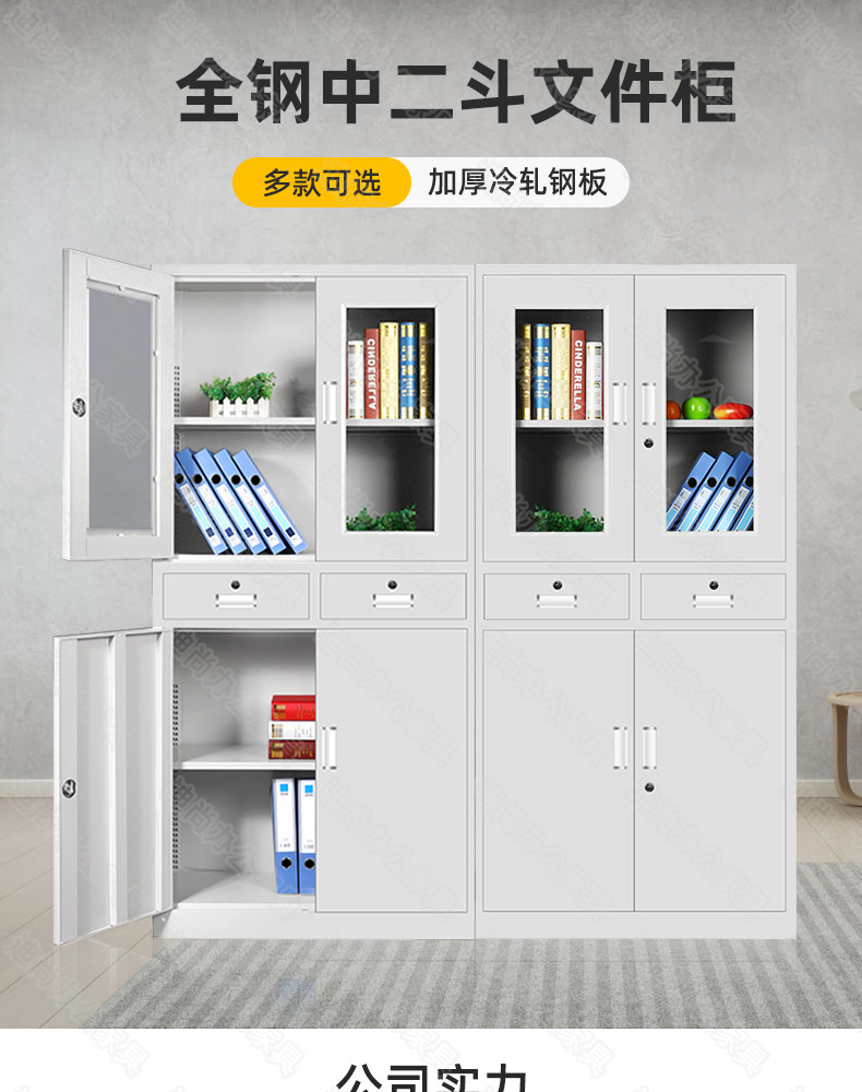 中二斗器械柜文件柜落地带锁对开门铁皮柜办公室财务柜子定制 中二斗器械柜文件柜落地带锁对开门铁皮柜办公室财务柜子定制