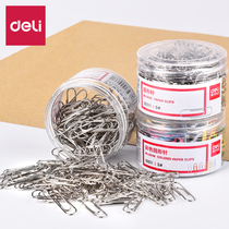 Right-hand cylinder fit back-shaped needle metal nickel-plated big tunic pin Finance file Classified Finishing Colored Barrel