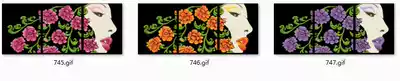 Cross stitch electronic drawings 745-747 triple aroma attacking people 454W * 203H19 color XSD source file