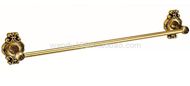 Taihao Workshop Taihao Copper Lock Pure Copper Bathroom Hardware Pendant Towel Rack All Copper Towel Rod TH LU105-02A