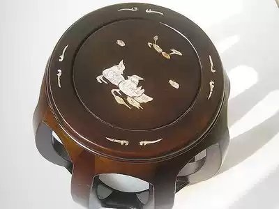 Yangzhou Chiyun musical instrument accessories shell carving waist drum stool Guzheng stool piano stool factory direct sales CY06 red Nanmu color