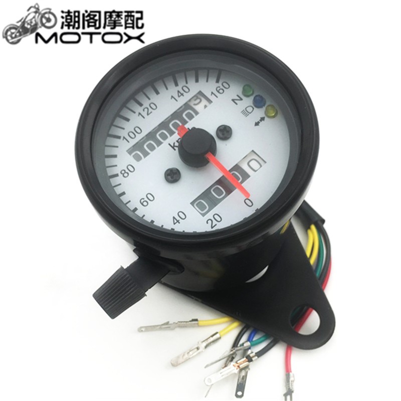 Xe máy CG125 sửa đổi retro đồng hồ mã bảng đo đường kính GN125 cỏ trên bay Tianjun sửa đổi đồng hồ điện tử xe wave alpha