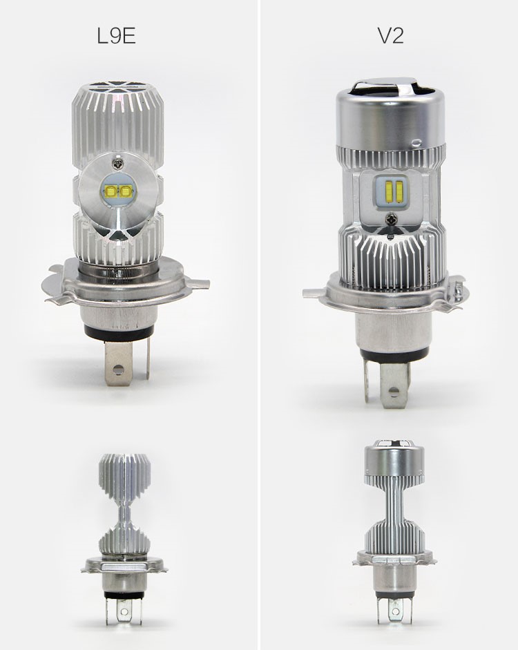Cột đá sắc nhọn mắt điện xe máy Đèn pha LED sửa đổi siêu sáng bóng đèn trắng 12V H4 xa và gần một đèn led hậu xe máy