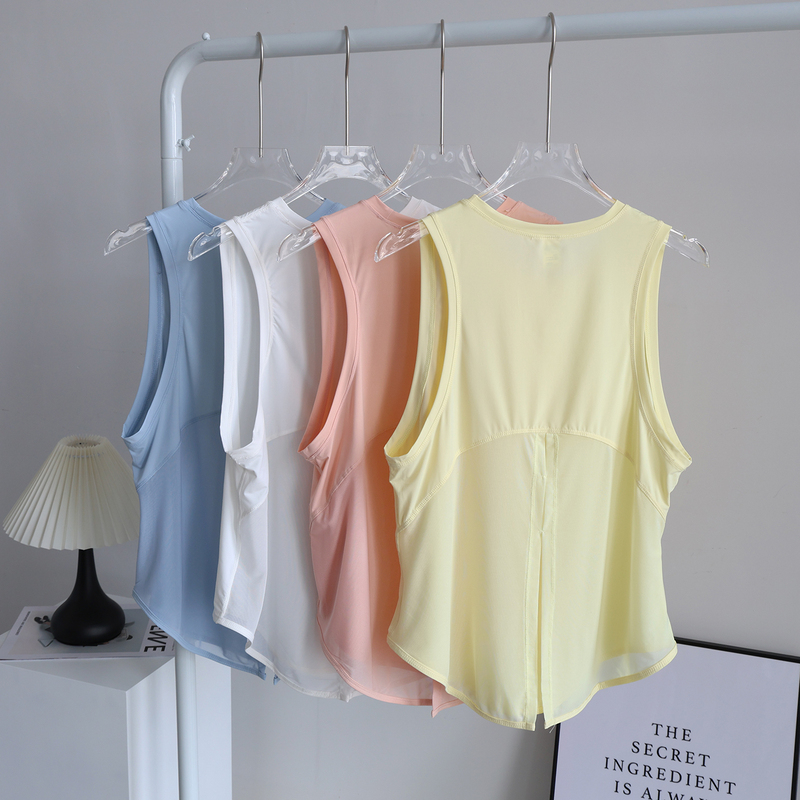 Sports Vest for Women, Summer Thin Loose Sleeveless Sports Cover-Up, Quick-Drying T-Shirt, Short-Sleeved Fitness Yoga Top Sports Vest for Women, Summer Thin Loose Sleeveless Sports Cover-Up, Quick-Drying T-Shirt, Short-Sleeved Fitness Yoga Top
