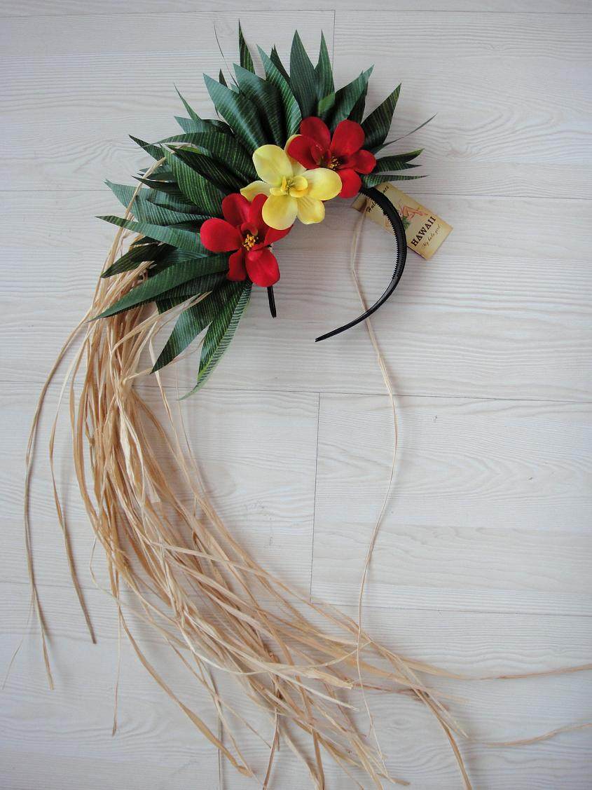 Hawaiian Grass Dress Dance Performance Clothing Headwear Big Creek Grass Skirt Dance Hair Accessories Hair hair Hair Accessories-Taobao