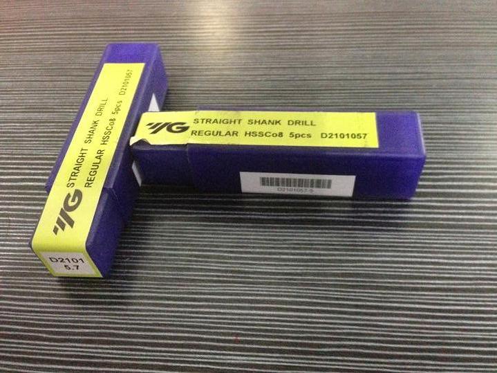 Korea Yangzhiyuan (YG) HSS C08 Heavy Duty Straight Shank Twist Drill D2101 Stainless Steel Drill