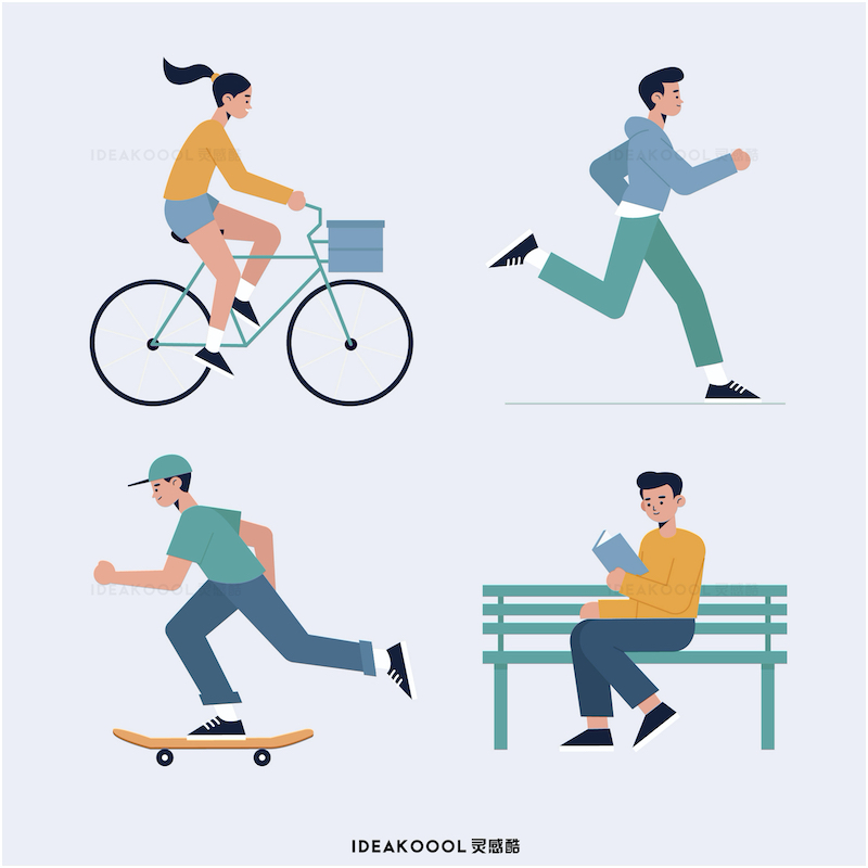 免扣丨日常办公休闲人物丨