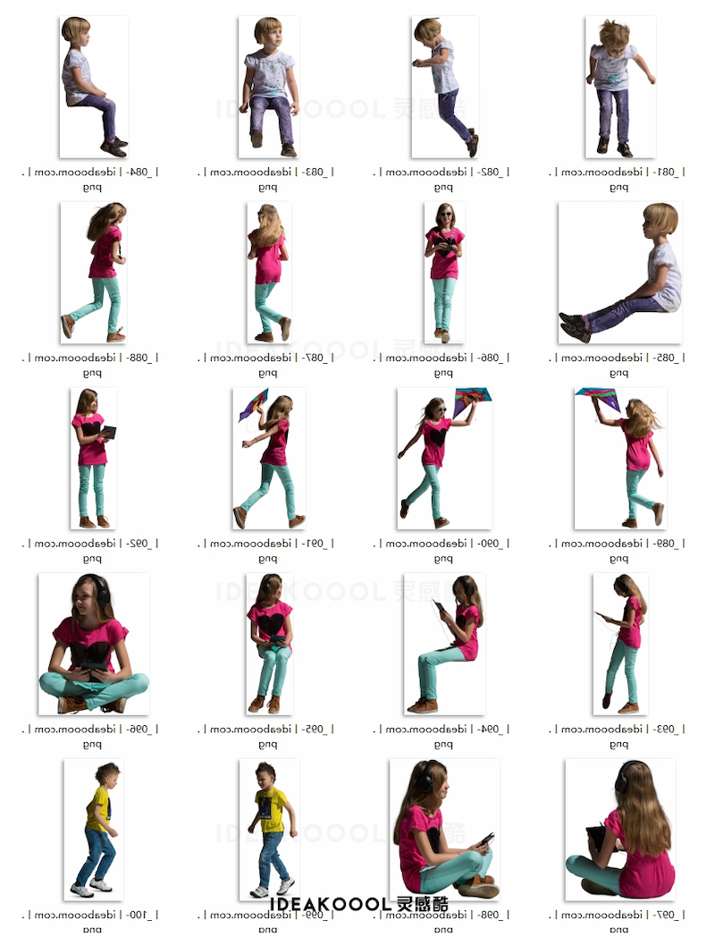 PNG免扣真实儿童小孩娱乐奔跑人物丨