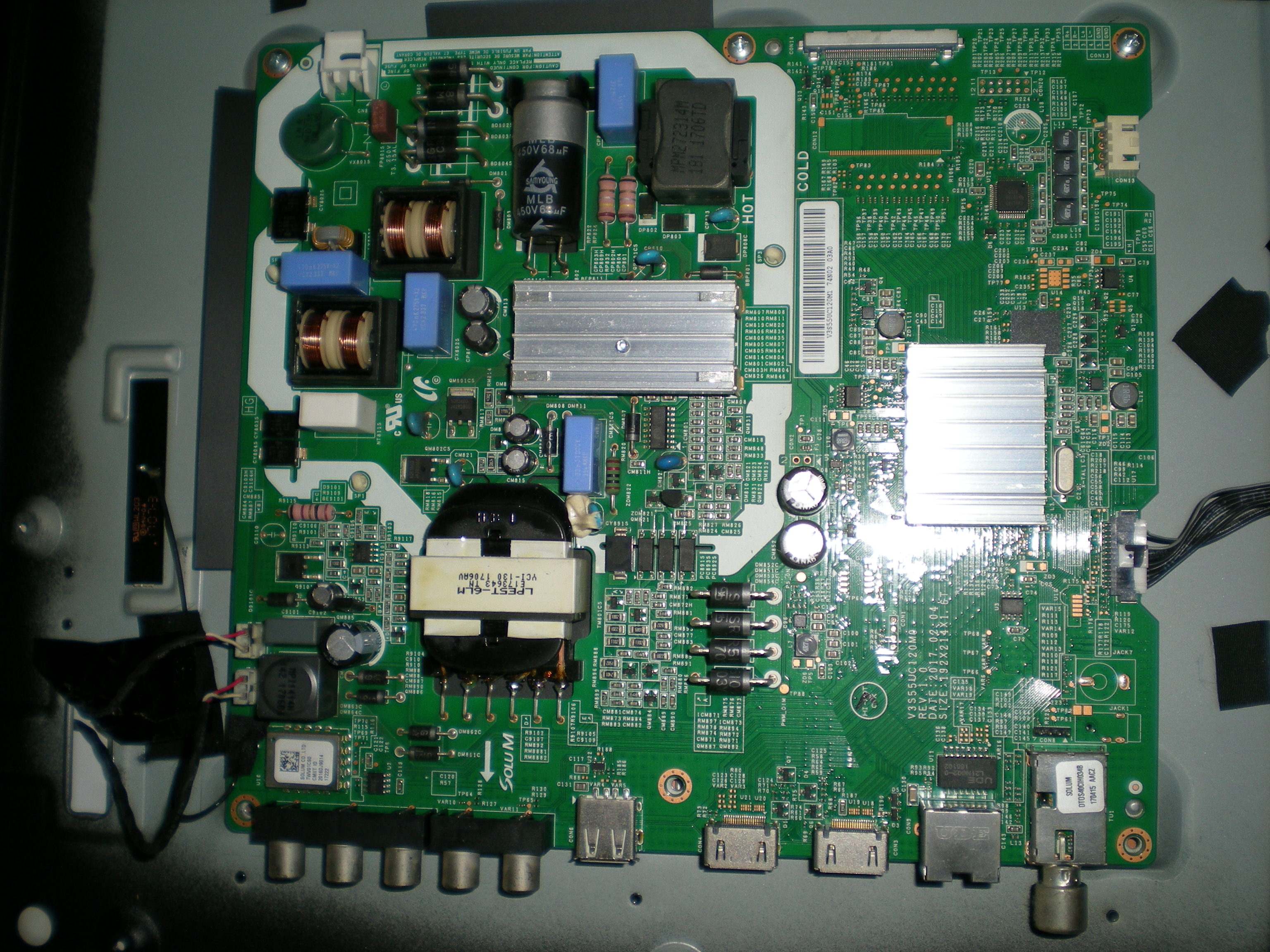 Original disassembly machine Samsung UA55MUF30ZJXXZ motherboard V3S55UC120M1 with screen BOEI550WQ1