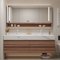 Slate hot-bent integrated basin bathroom cabinet combination Corian seamless washbasin washbasin cabinet bathroom washbasin